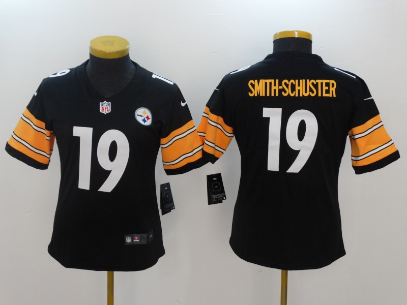 Women Pittsburgh Steelers #19 Smith-Schuster Black Nike Vapor Untouchable Limited NFL Jerseys->pittsburgh steelers->NFL Jersey
